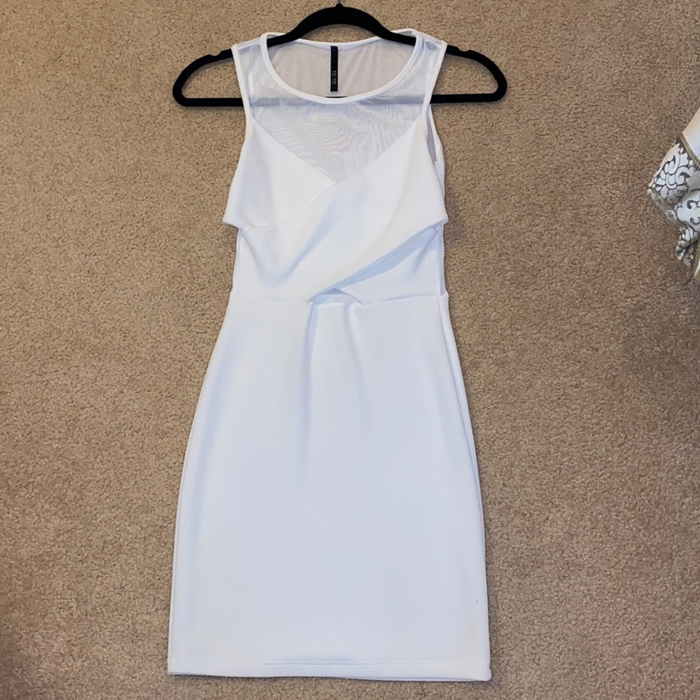 White mesh bodycon
